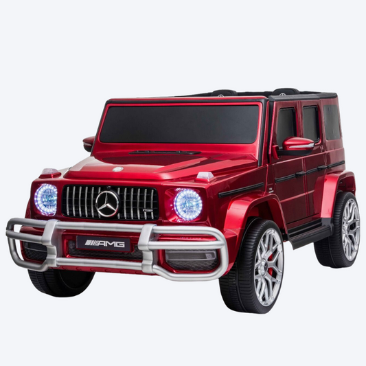 Red Mercedes-Benz G63 SUV electric ride-on car for kids