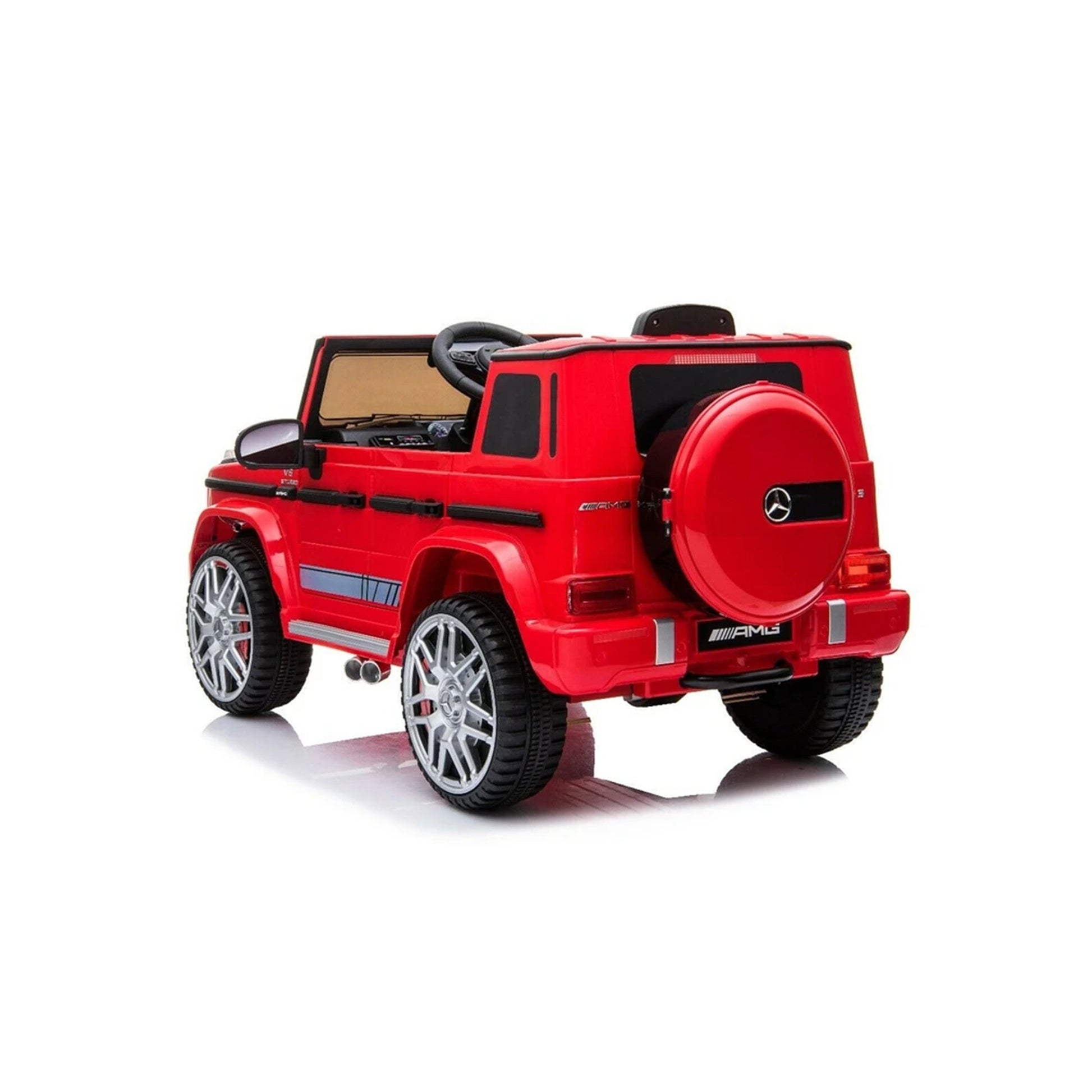 "Red Mercedes G63 AMG 12 Volt Electric Ride on Car at Kids Car Store with Parental Remote Controls"