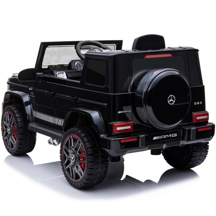 Black Mercedes Benz G63 AMG 12V toy replica, luxury battery powered ride-on car for children