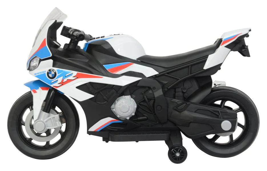 Child's Electric Ride-On BMW S1000RR Toy Motorcycle with Training Wheels