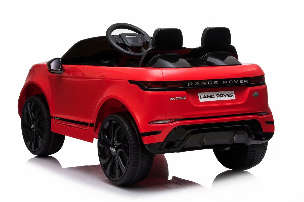 Red Range Rover Evoque Kids Electric Car from KidsCar.co.uk with Parental Control.