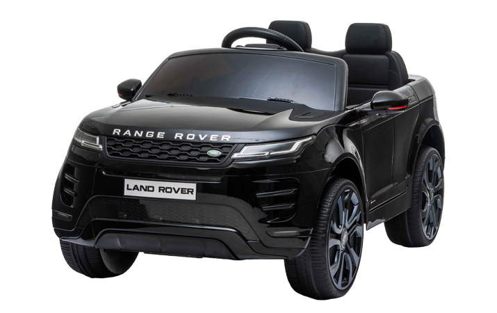 Black Range Rover Evoque children's electric ride on car with parental control.