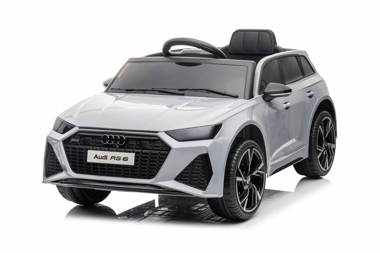 Grey Audi RS6 Kids Electric Ride on Car