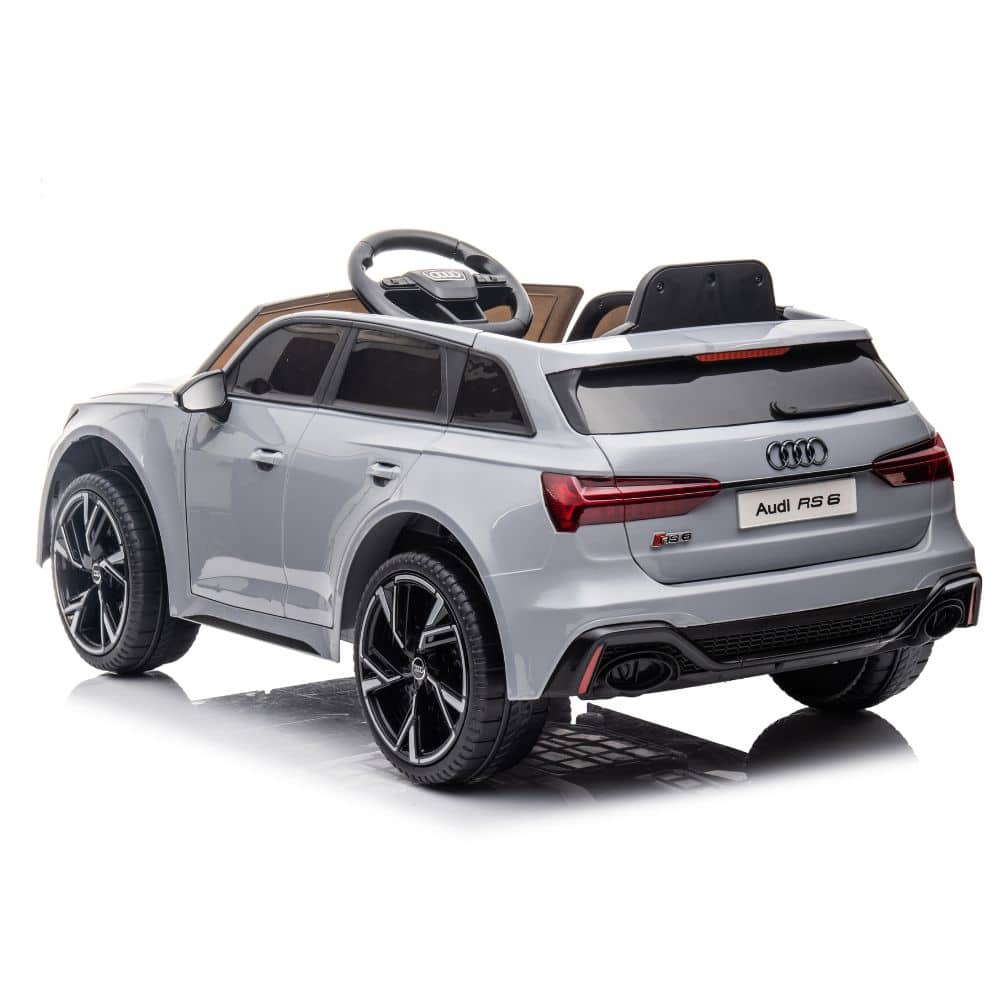 Grey Audi RS6 Kids Electric Ride on Car