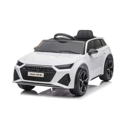 White Audi RS6 Kids Electric Ride on Car
