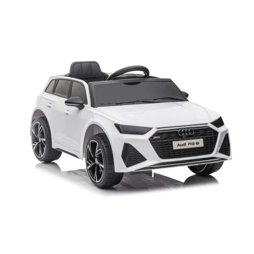 White Audi RS6 Kids Electric Ride on Car