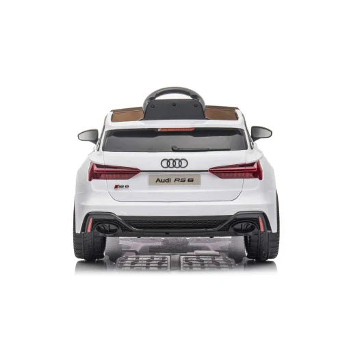 White Audi RS6 Kids Electric Ride on Car