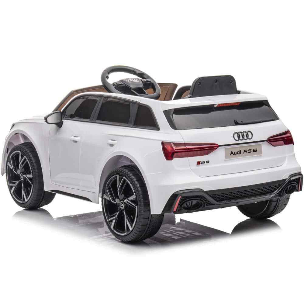 White Audi RS6 Kids Electric Ride on Car