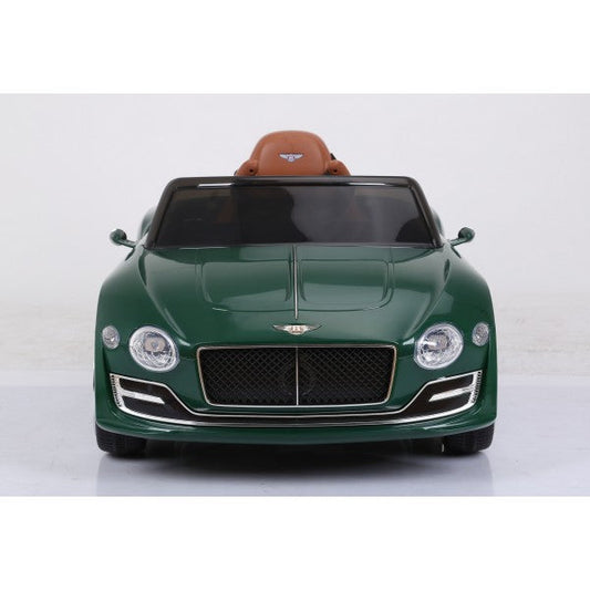 Green Bentley GT EXP12 Electric Ride On Car 12 Volt with Leather Seat on Roof
