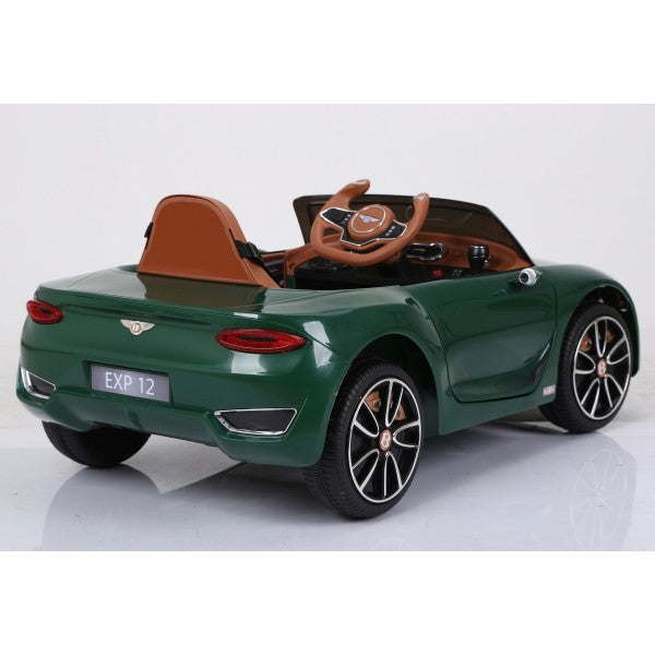"Green Bentley GT EXP12 Electric Ride On Car for Kids from Kids Car Store"