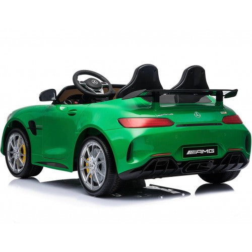 "Green Mercedes AMG GTR 2 Seater 24v Kids Electric Ride on Car at Kids Car"