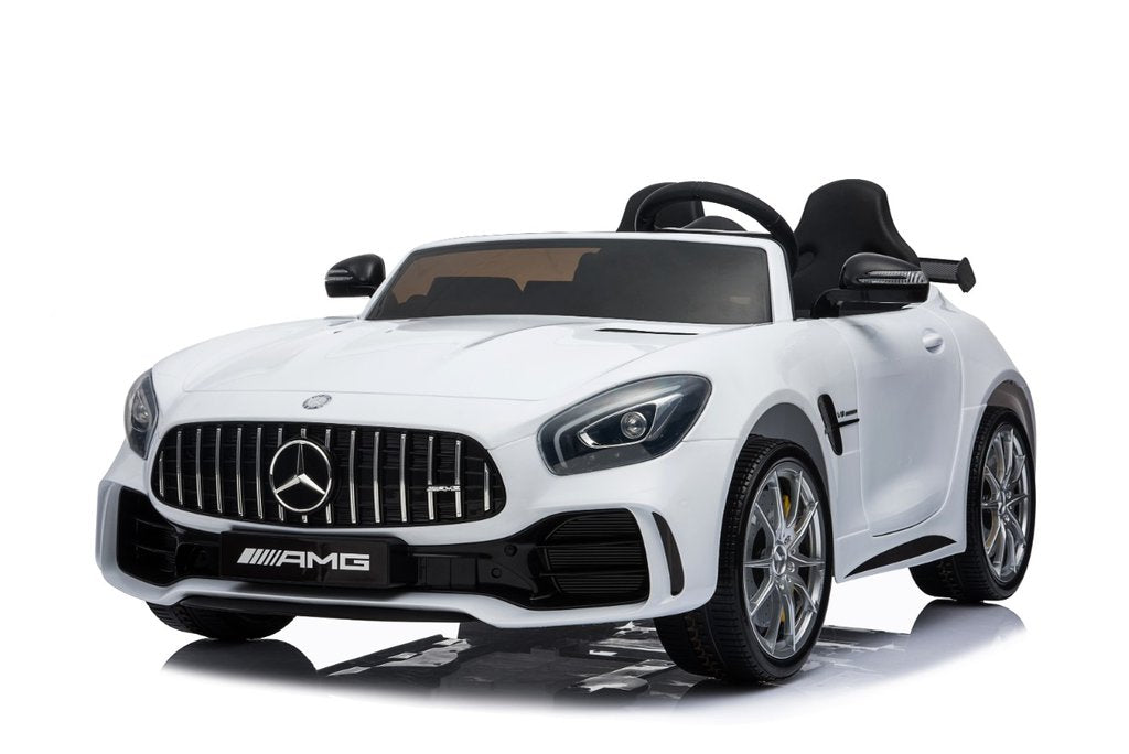 "White 2 Seater Mercedes AMG GTR with Parent Remote 24v at Kids Car Store"