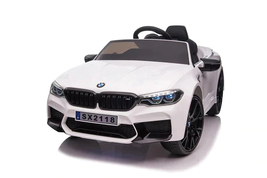 White BMW M5 Drift 24 Volt electric ride-on toy car for kids