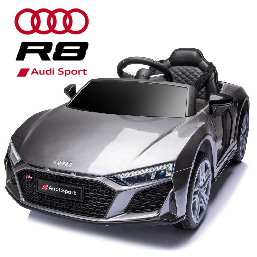 Luxe Grey/Silver Audi R8 A300 electric ride-on model for kids