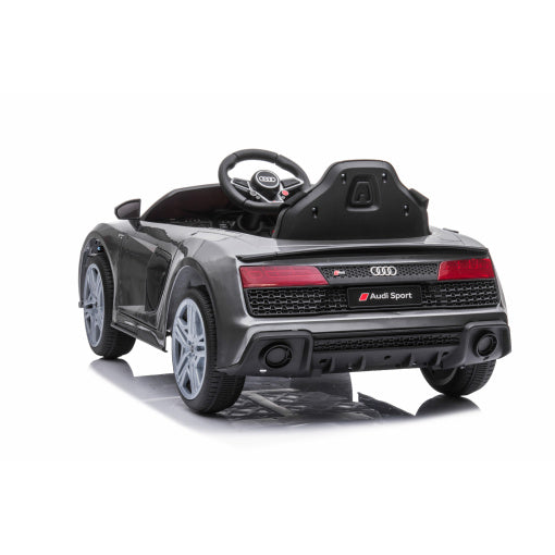 Luxe Grey/Silver Audi R8 Licensed Ride-on Car A300 for Children on White Background