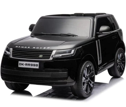 Black Range Rover toy model, electric kids car 24 Volt on a white background