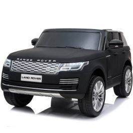 Matte Black Range Rover Vogue 2 Seater Electric Ride On Jeep for Kids with Parental Control, 24 Volt Toy Model against White Background