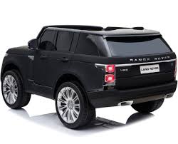 Matte Black 2 Seater Range Rover Vogue Ride On Jeep with parental control features, powered by a 24 Volt battery