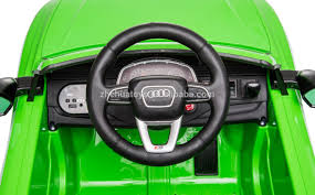 Interior dashboard and steering wheel of Audi RS Q8, 12 Volt Electric Ride for Kids.