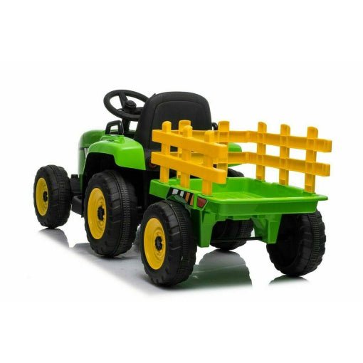 Tractor Kids Electric Ride on with Trailer & Remote 12v