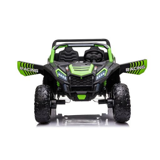 Kids Ride on 24v ATV Large Size 2 Seater Ride On Buggy with Leather Seats Eva Rubber Wheels and MP4 TV