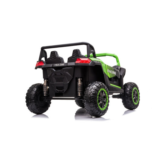Kids Ride on 24v ATV Large Size 2 Seater Ride On Buggy with Leather Seats Eva Rubber Wheels and MP4 TV
