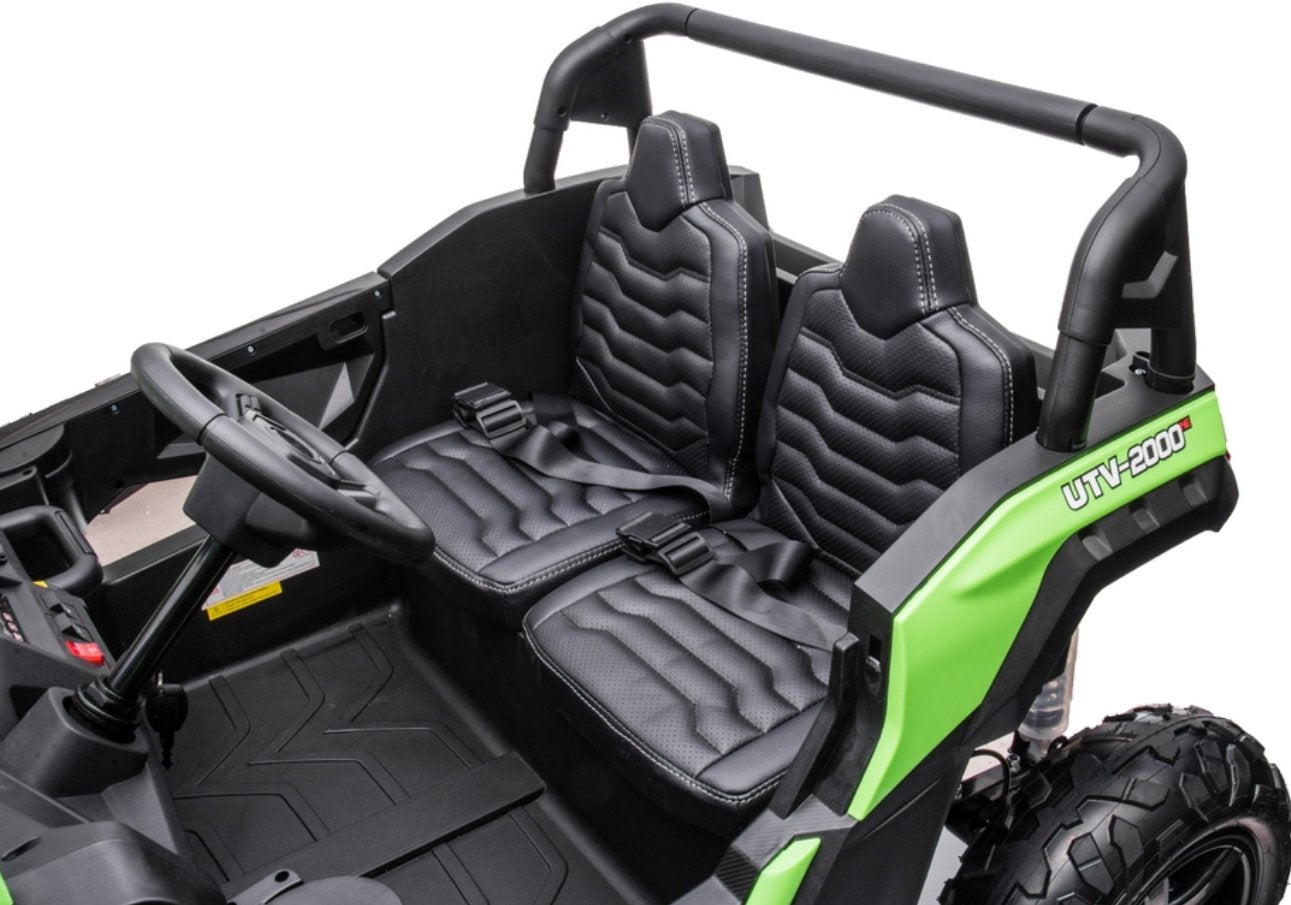 Kids Ride on 24v ATV Large Size 2 Seater Ride On Buggy with Leather Seats Eva Rubber Wheels and MP4 TV