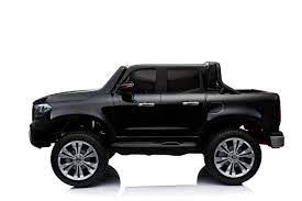 Black Mercedes X-Class Pickup, 24 Volt Electric Ride-On Toy Truck for Kids on a White Background