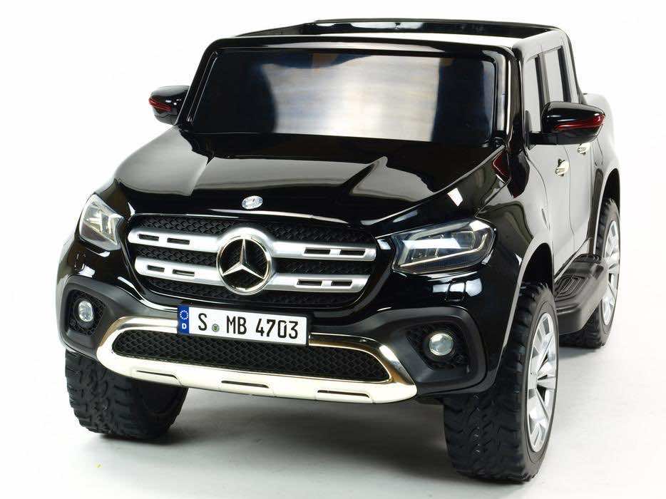 Black Mercedes X Class Pickup Electric Ride for Kids, 24 Volt Model on White Background