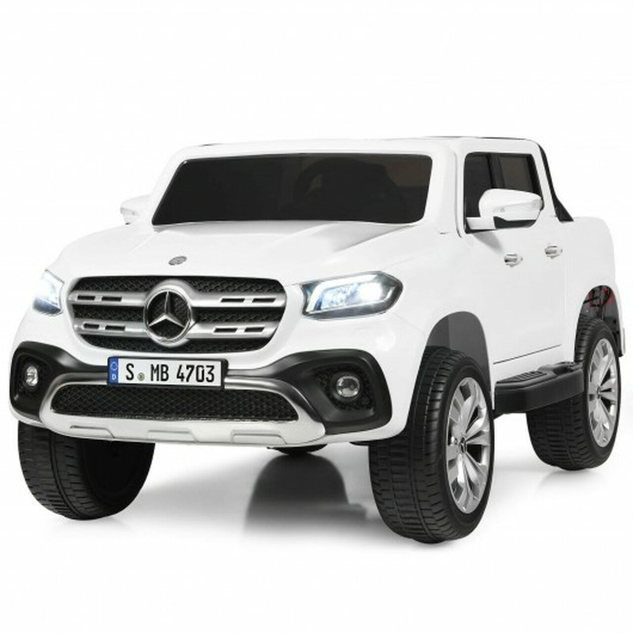 White Mercedes-Benz X Class Pickup, 24v Electric 4WD Ride-On Car Jeep for Kids