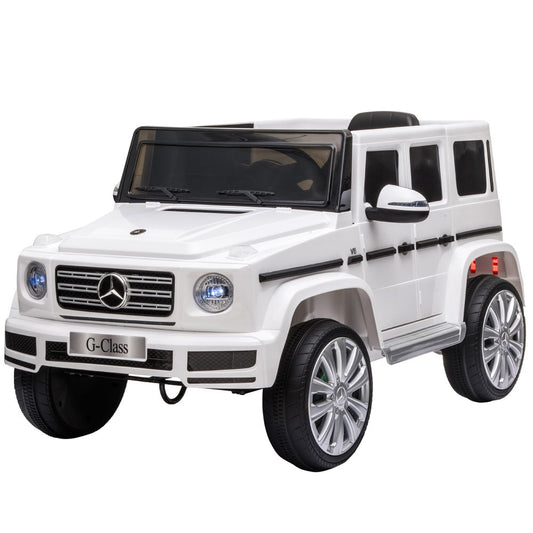 Mercedes Benz G500 12V Kids Electric Ride On Car Remote Control White HOMCOM