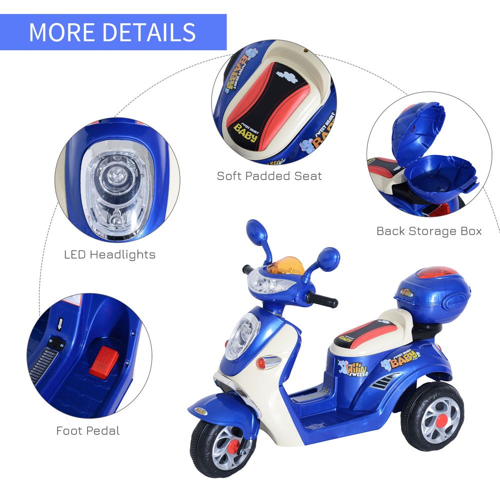 Electric Ride on Toy Car Kids Motorbike Children Battery Tricycle 6V