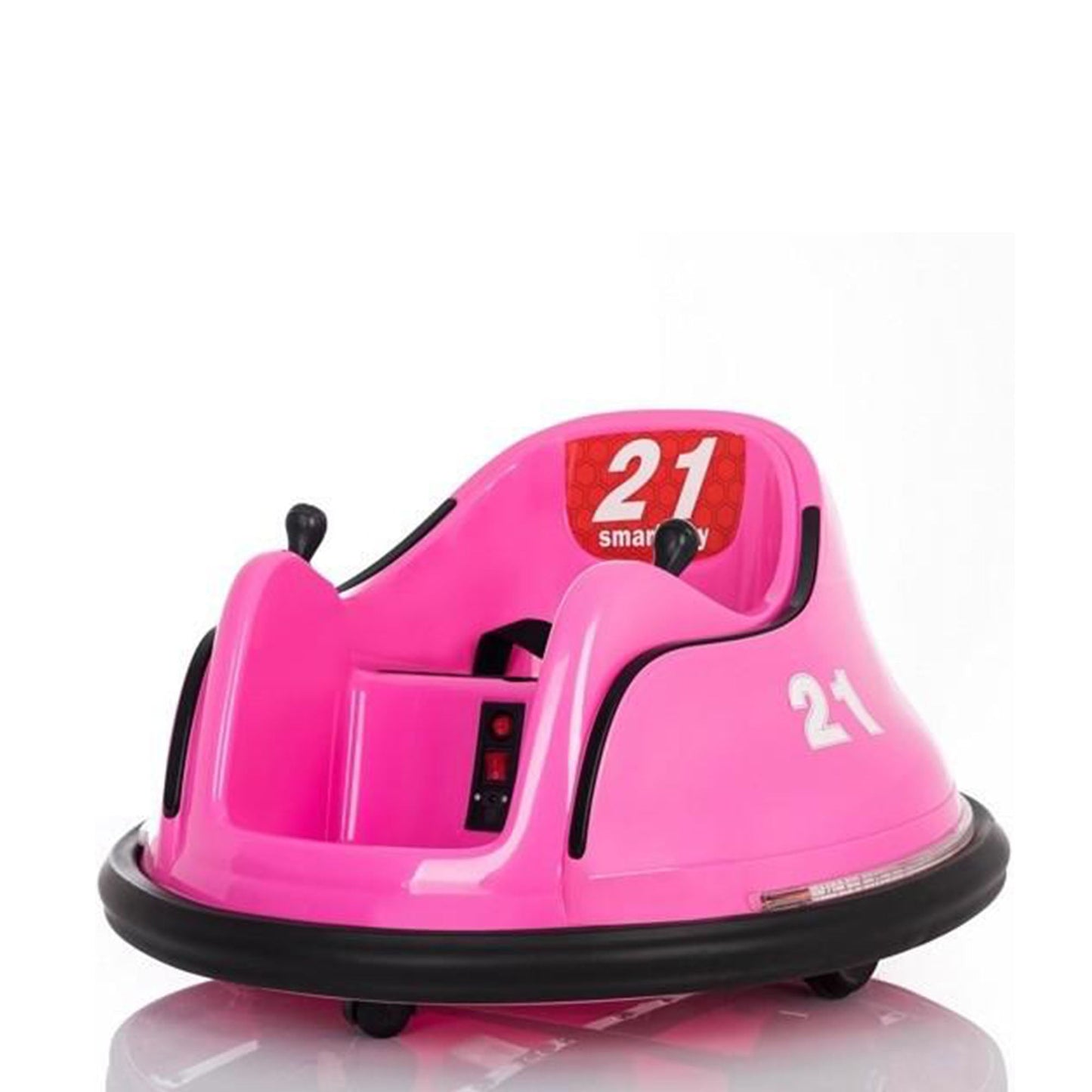 "Rebo Pink Bumper Car, 12 Volt, Number 21, Designed for Kids"