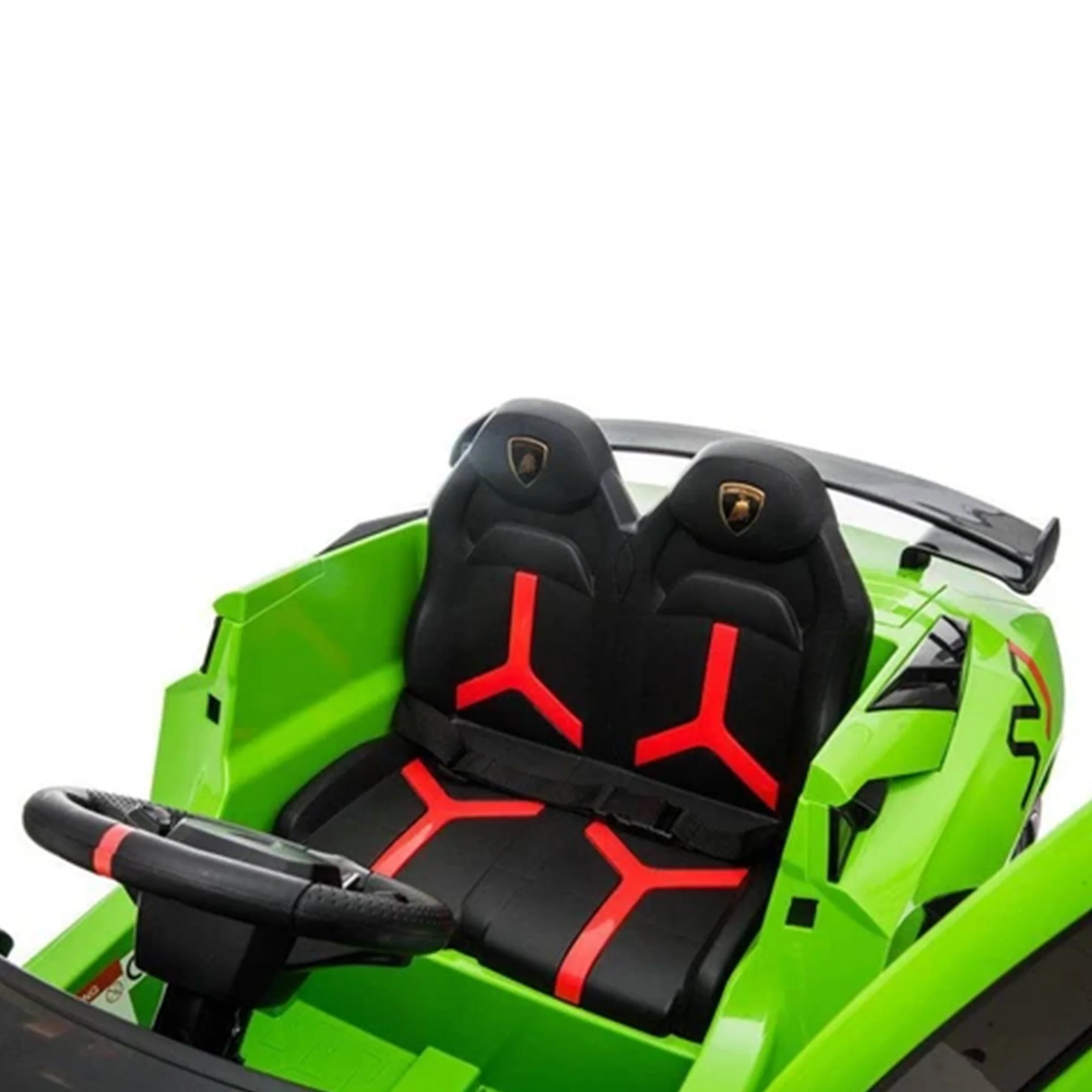 "Official Green Lamborghini SVJ Kids Ride-On car with 2.4G remote control from Kids CarOfficial."