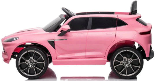 Pink Aston Martin DBX Kids ride on car 12v