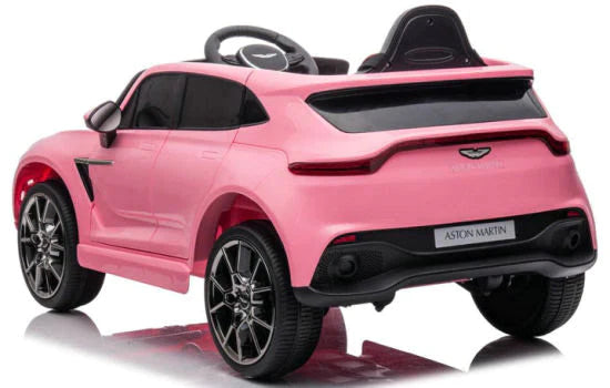 Pink Aston Martin DBX Kids ride on car 12v