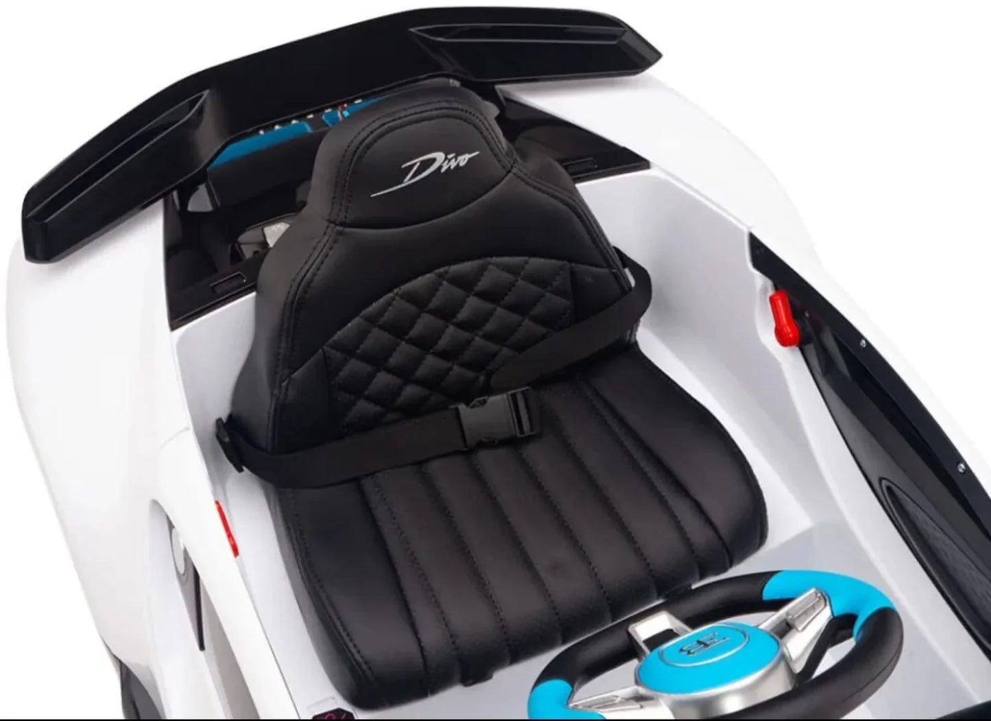 White Bugatti Divo Kids Electric Ride on Car 12 Volt with parental control