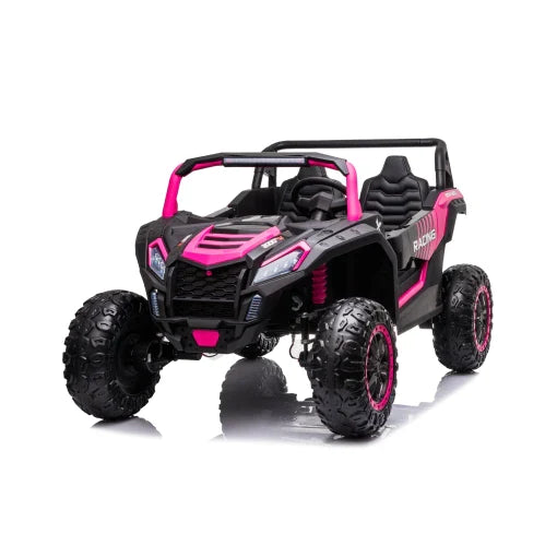 Kids Ride on 24v ATV Large Size 2 Seater Ride On Buggy with Leather Seats Eva Rubber Wheels and MP4 TV