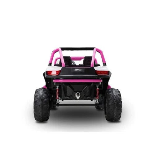Black and pink kid's electric ride-on ATV with EVA rubber wheels, 24v ride on buggy with remote control.