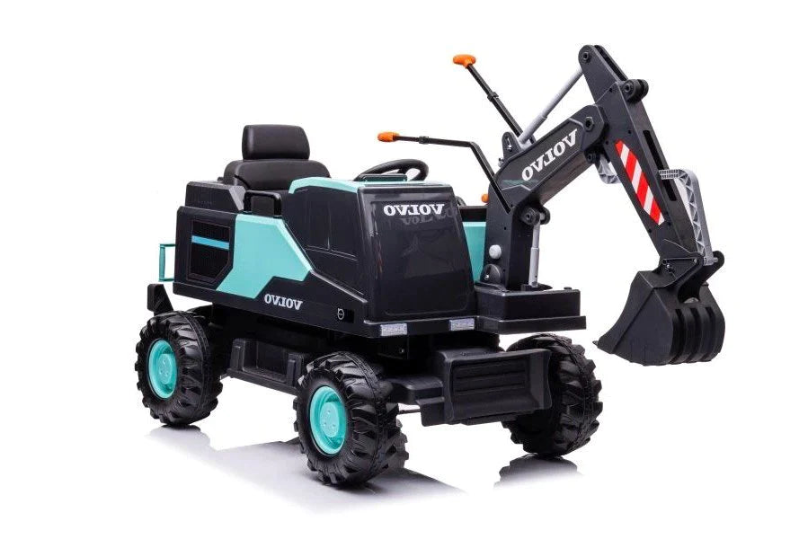 Volvo Kids Ride on Excavator 12V With Leather Seat and Eva Wheels and Parental Remote