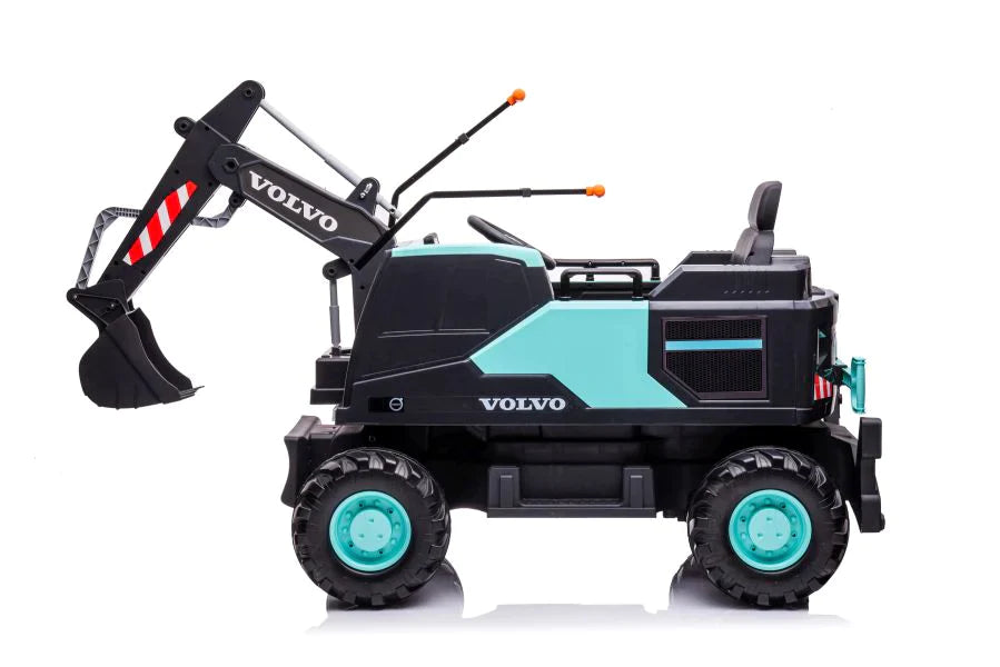 Volvo Kids Ride on Excavator 12V With Leather Seat and Eva Wheels and Parental Remote