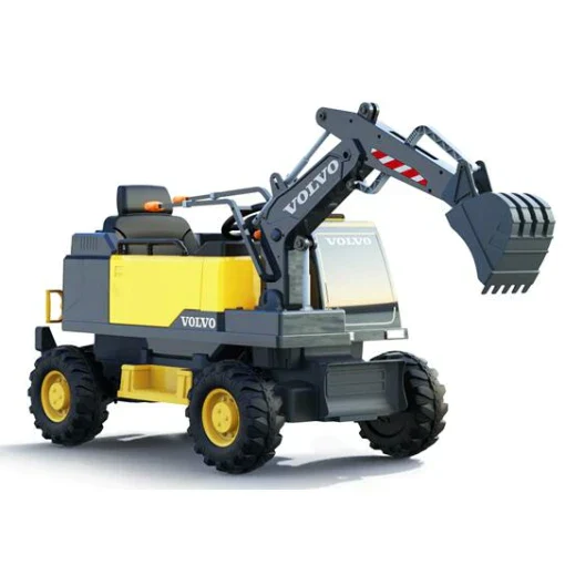 Volvo Kids Ride on Excavator 12V With Leather Seat and Eva Wheels and Parental Remote