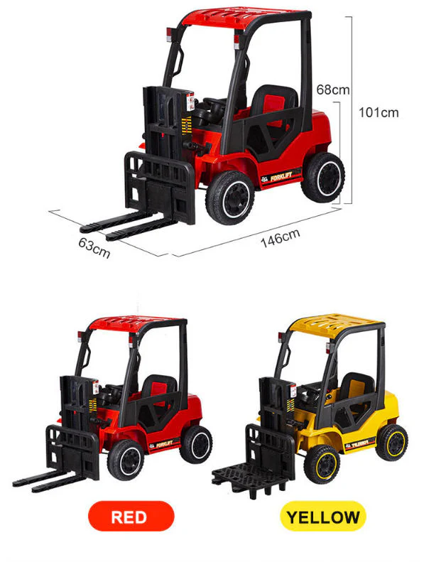 Yellow Forklift Truck Kids Electric Ride on 12 Volt