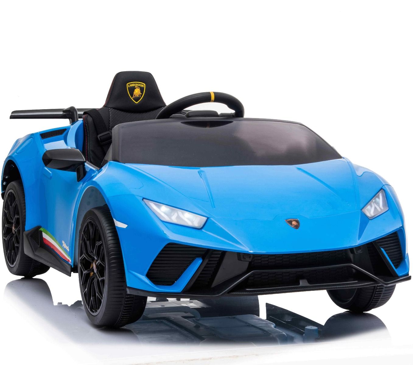 Blue Lamborghini Huracan Performante 12V Electric Ride on Toy Car for Kids