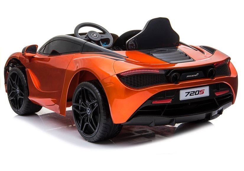 Orange McLaren 720s Spider Electric Toy Car with Bluetooth technology
