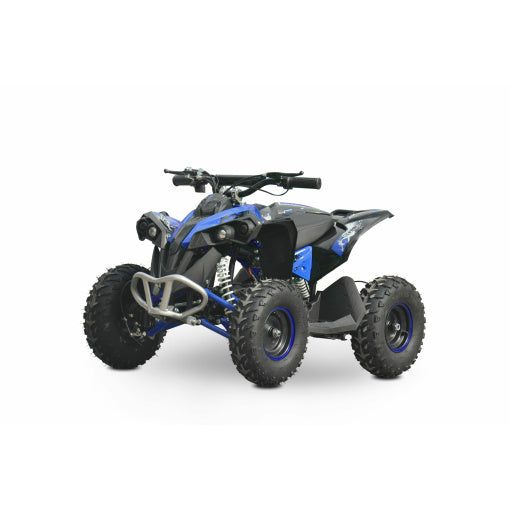 Blue Electric Ride On ATV for Kids with Brushless Shaft Driven Motor 1060W 36V by Neo Outlaw