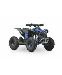 Blue Electric 36V Neo Outlaw ATV for Kids with 1060W Brushless Shaft Driven Motor on a White background.