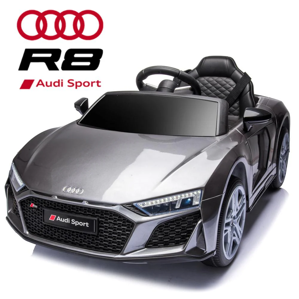 Luxe Grey/Silver Audi R8 A300 electric ride-on model for kids