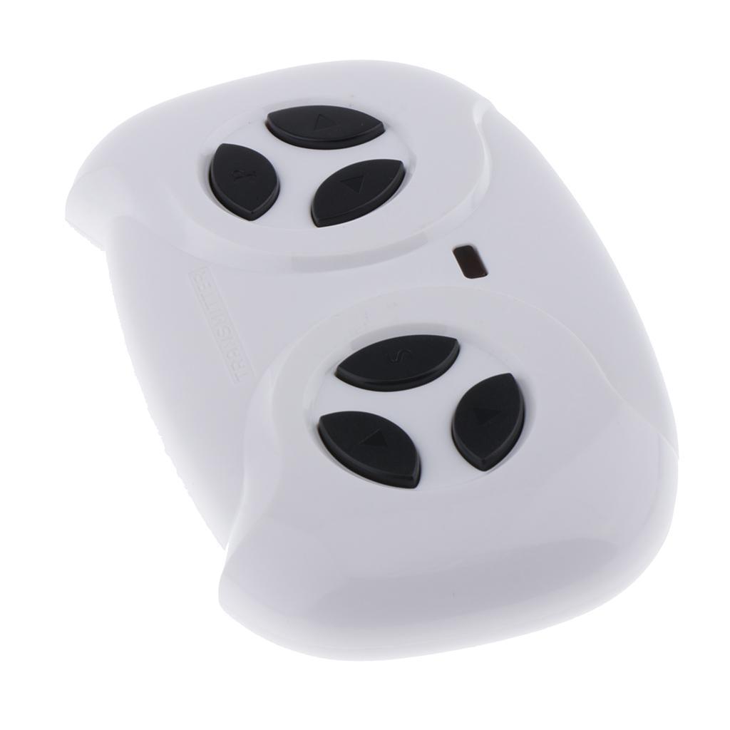 White electric handheld massager for children with black control buttons, featuring Bluetooth remote control and smooth start controller functions.