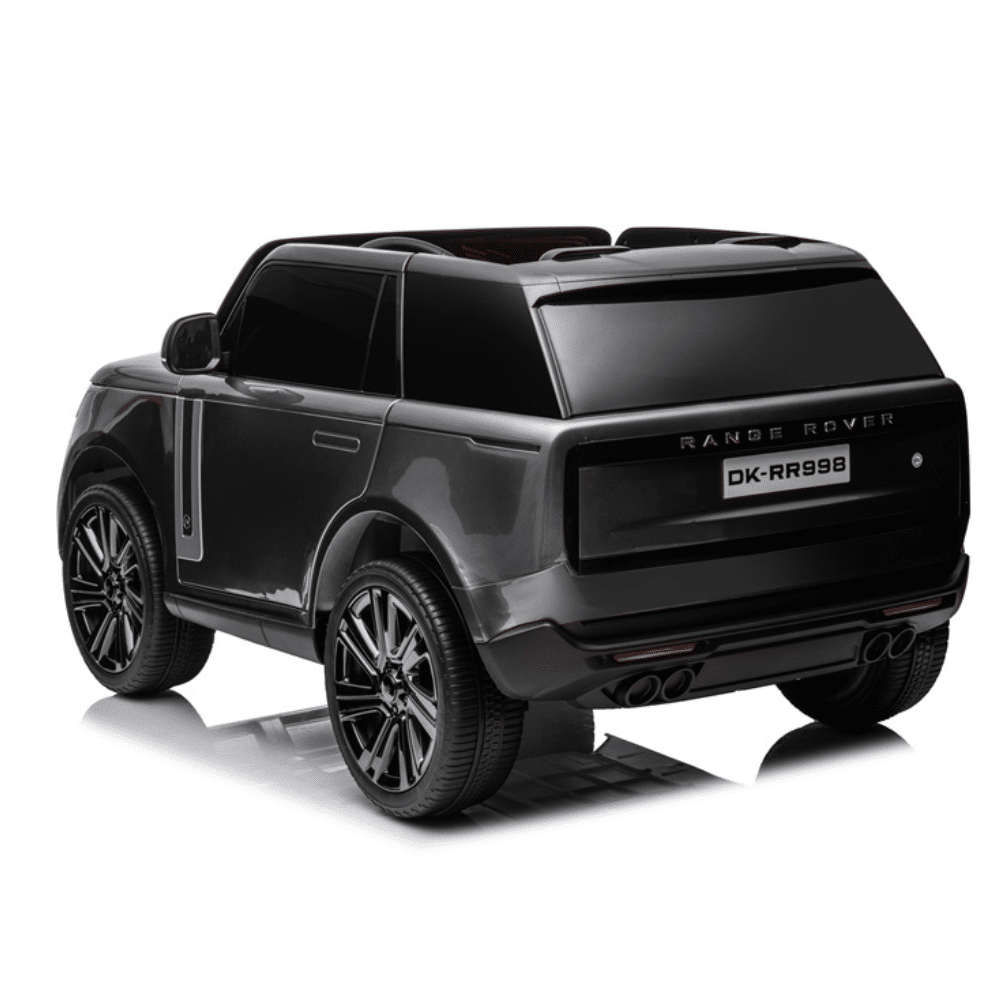 Grey Range Rover electric ride-on car for children on a white background